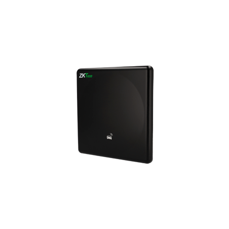 Lector de acceso
Acceso por UHF
Alcance ajustable hasta 18 m
Wiegand 26/34 | USB para configuración
Compatible con controlad
