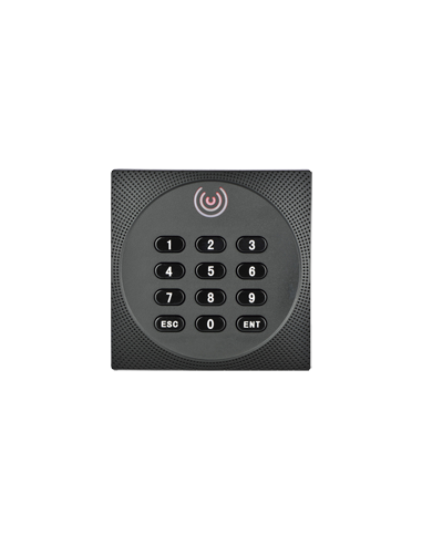 Lector de acceso
Acceso por tarjeta MF DESFire y PIN
Indicador LED y acústico
Wiegand 34/66
Compatible con controladoras ZKT