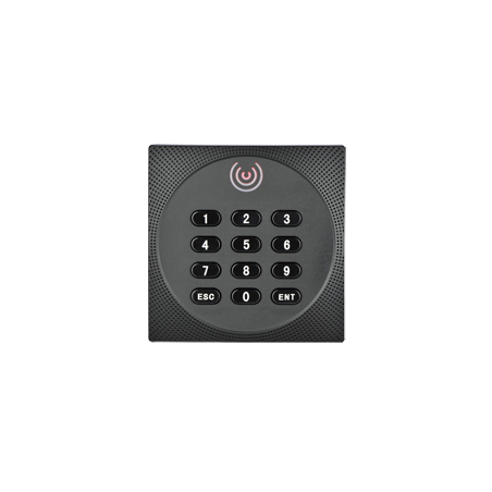 Lector de acceso
Acceso por tarjeta MF DESFire y PIN
Indicador LED y acústico
Wiegand 34/66
Compatible con controladoras ZKT