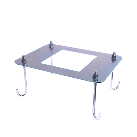 Plaque de fondation avec agrafes