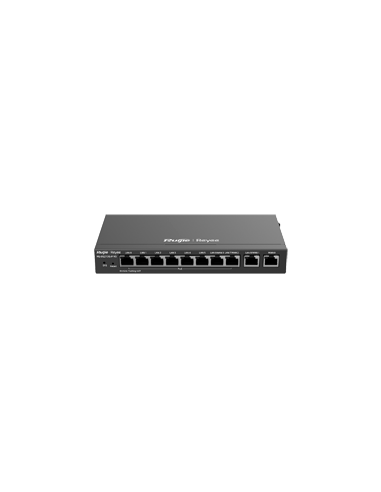 Routeur cloud PoE Reyee | 8 ports PoE+ GE + 2 ports RJ45 GE | Jusqu'à 4 connexions WAN | 600 Mbps | VPN IPSec, L2TP, PPTP, OpenV