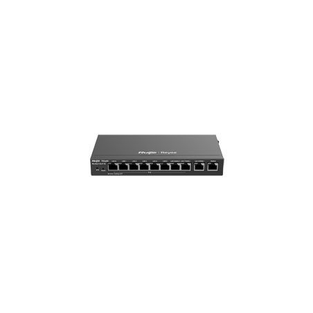 Routeur cloud PoE Reyee | 8 ports PoE+ GE + 2 ports RJ45 GE | Jusqu'à 4 connexions WAN | 600 Mbps | VPN IPSec, L2TP, PPTP, OpenV
