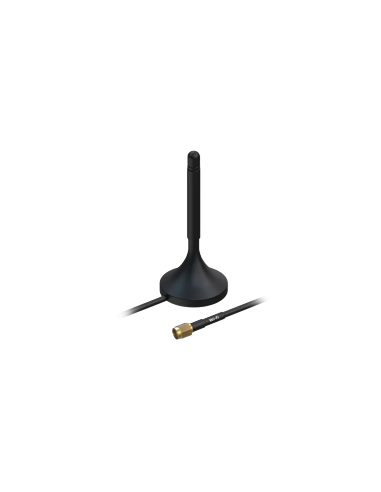Teltonika Antena Magnética WiFi | 2400-2500 MHz | RP-SMA Macho | 50 Ohm | Cable RG174 de 3m