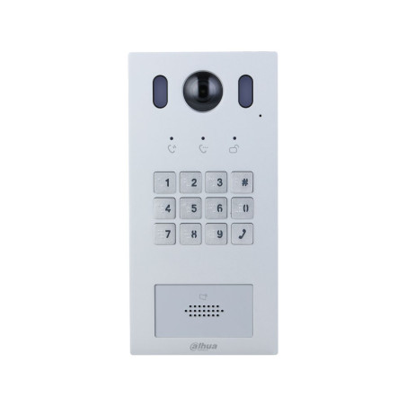 Station d'interphone vidéo IP 2 fils extérieure avec caméra 2 MP, Mifare IK08 IP65 PoE