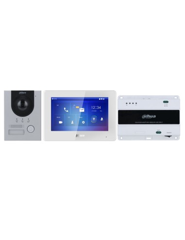 Kit Videoportero 2 Hilos IP Montaje Superficie con Placa Exterior VTO2202F-P-S2 y Monitor VTH5422HW