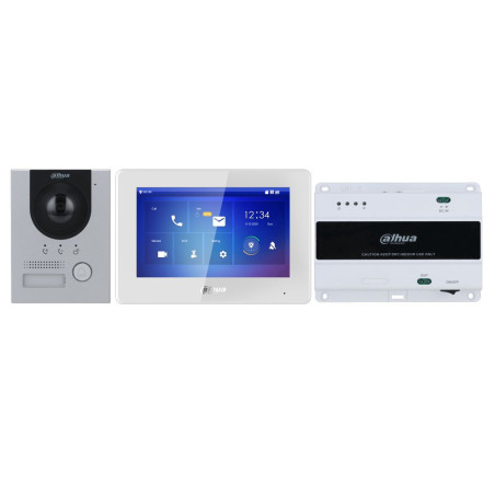 Kit Videoportero 2 Hilos IP Montaje Superficie con Placa Exterior VTO2202F-P-S2 y Monitor VTH5422HW