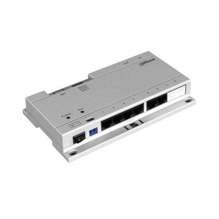 Switch PoE 6 puertos para VTO y VTH Dahua, 24 Vdc no incluye fuente