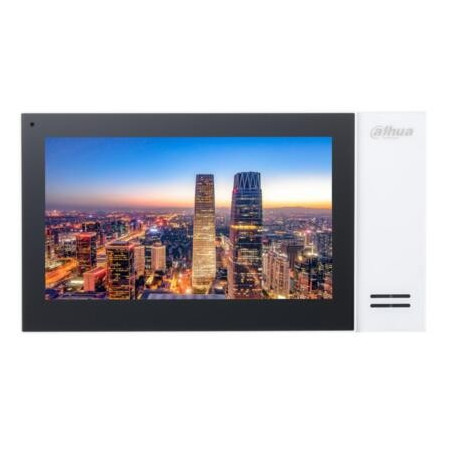 Moniteur intérieur 7" Surface pour interphone vidéo IP PoE SD 6E 1S Alarme Blanc