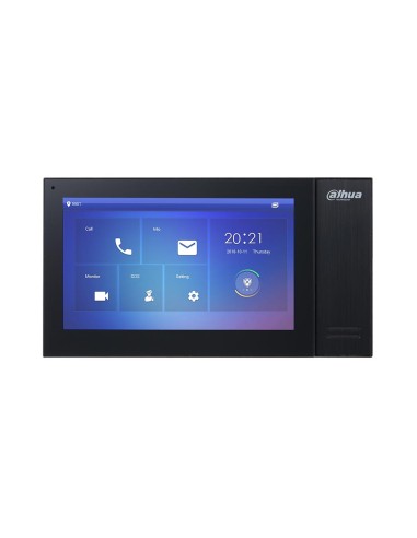 Monitor Interior 7" de Superficie para Videoportero IP PoE SD 6E 1S Alarma Negro