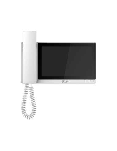 Monitor Interior 7" de Superficie para Videoportero IP Pantalla Táctil PoE SD 6E 1S Alarma Blanco