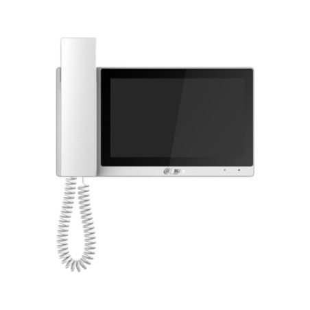 Monitor Interior 7" de Superficie para Videoportero IP Pantalla Táctil PoE SD 6E 1S Alarma Blanco