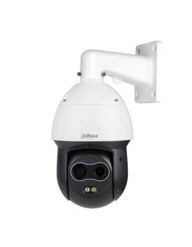 Domo PTZ Híbrido IP Térmico AI 256*192 3.5mm + 2M 4mm IP66 12V PoE+ AUDIO E/S