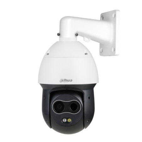 Domo PTZ Híbrido IP Térmico AI 256*192 7mm + 2M 8mm IP66 12V PoE+ AUDIO E/