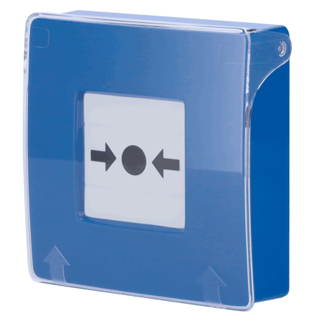 Bouton manuel d'alarme incendie sans fil Jeweller 868 MHz bleu