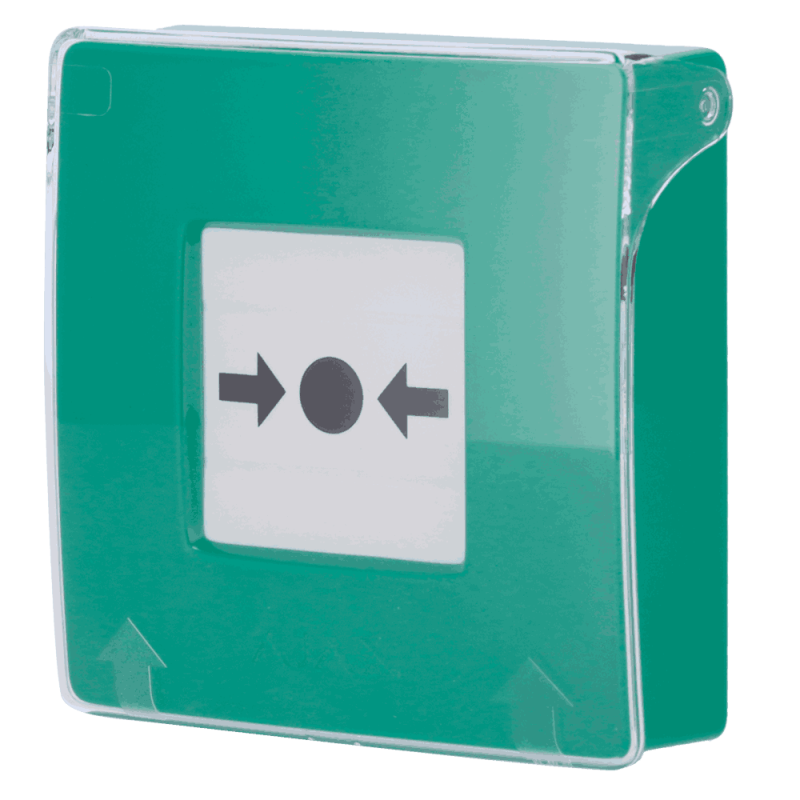 Botón manual de alarma de incendio verde Inalámbrico 868 MHz Jeweller
