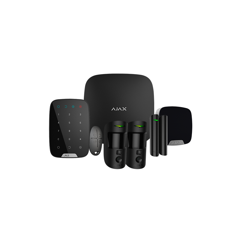 Kit Alarma Ajax Hub 2 Grado 2 | PIRCAM, Teclado, Sirena, Mando