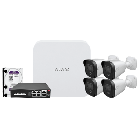 El Kit de Videovigilancia Ajax combina tecnología avanzada, facilidad de instalación y componentes de alta calidad para ofrecer
