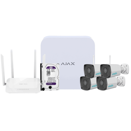 Kit de vidéosurveillance WiFi Ajax Pro | Caméras de sécurité Full HD