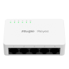 Switch de bureau Reyee | 5 ports RJ45 Gigabit | Boîtier en plastique | Installation facile | Économie d'énergie