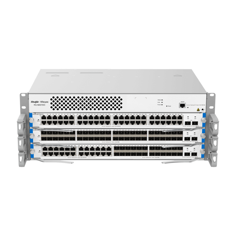 Switch modulaire Reyee L3 | 3 emplacements d'extension (4U) | Jusqu'à 144 ports GE / 144 ports SFP GE / 48 ports SFP+ | VLAN, is
