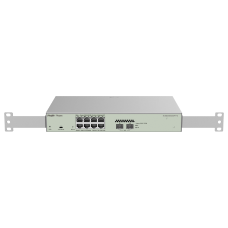 Reyee Switch PoE Cloud Capa 2 | 8 Puertos PoE+ Gigabit (30W por Puerto, 125W Máx.) + 2 SFP Gigabit | VLAN, Port Isolation, STP/R