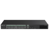 Reyee Switch PoE Cloud Gestionable | 24 Puertos PoE 802.3af/at (30W por Puerto, 370W Máx.) + 2 SFP + 2 Uplink RJ45 | VLAN, Port