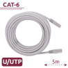 Câble Ethernet Cat 6 UTP RJ45 – 5 mètres – Blanc | Gigabit haut débit