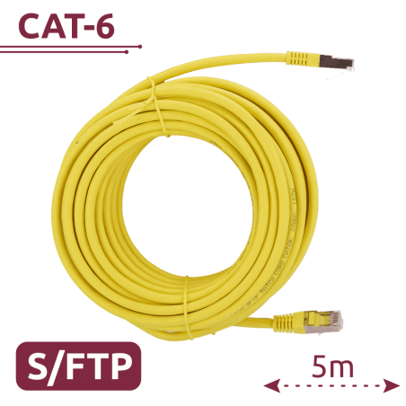 Câble SFTP Cat 6A RJ45 – 5 m – Jaune