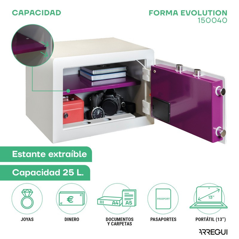 Coffre-fort en acier avec serrure anti-effraction et éclairage LED | ShopSegurprex