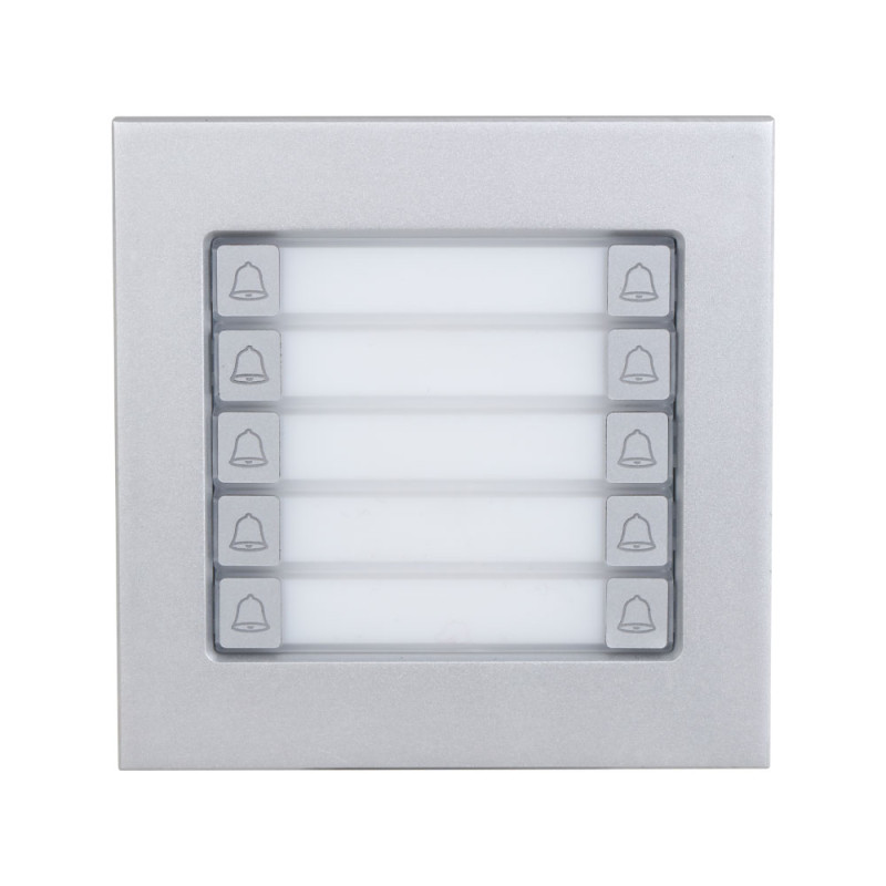 Módulo pulsador de 10 botones con carcasa metálica