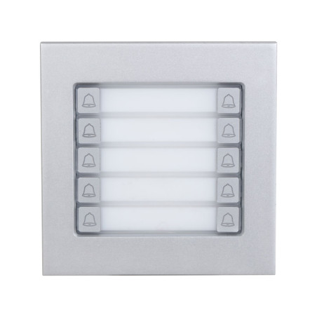 Módulo pulsador de 10 botones con carcasa metálica