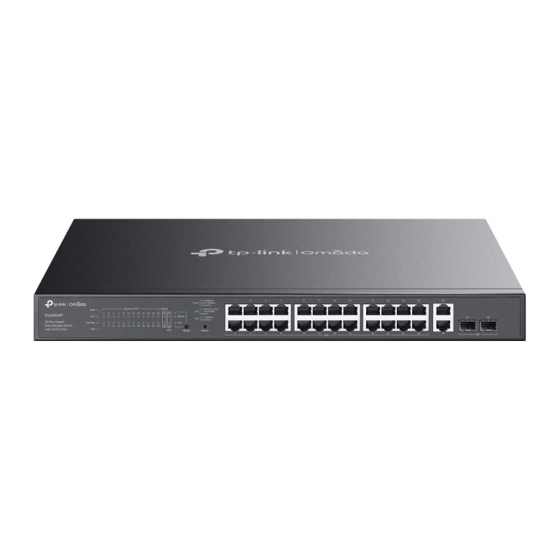 Switch facile à gérer 24 ports PoE+ et 2 ports SFP | Réseau Gigabit Pro