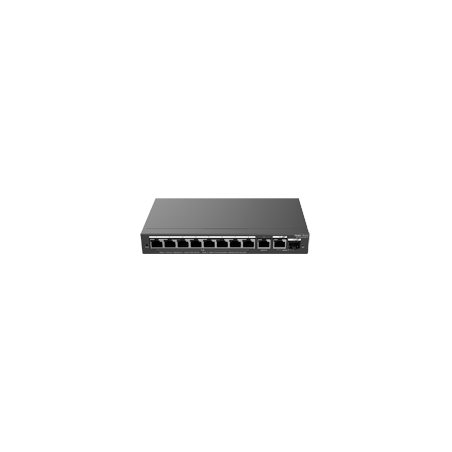 Switch cloud PoE administrable à 8 ports avec alimentation PoE, 2 ports de liaison montante RJ45 et 1 port combo SFP

Débits des