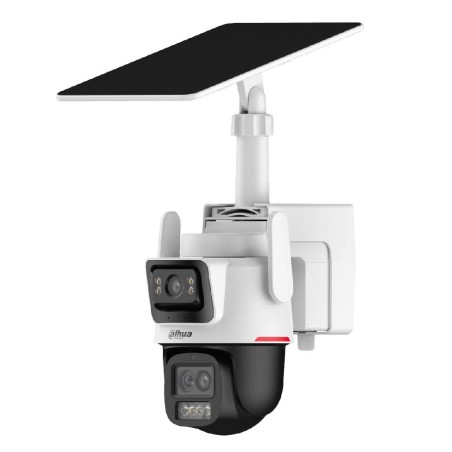 Caméra de surveillance IP hybride WizColor avec zoom 3M+3M H265, LED 30m/50m, IP66, micro/haut-parleur, 4G, IA et panneau solair