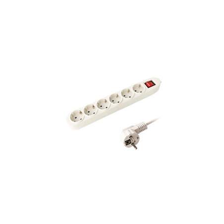 Prise de courant multiple avec 6 prises jusqu'à 250 V CA / 16 A max.