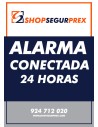 Cartel alarma Shopsegurprex